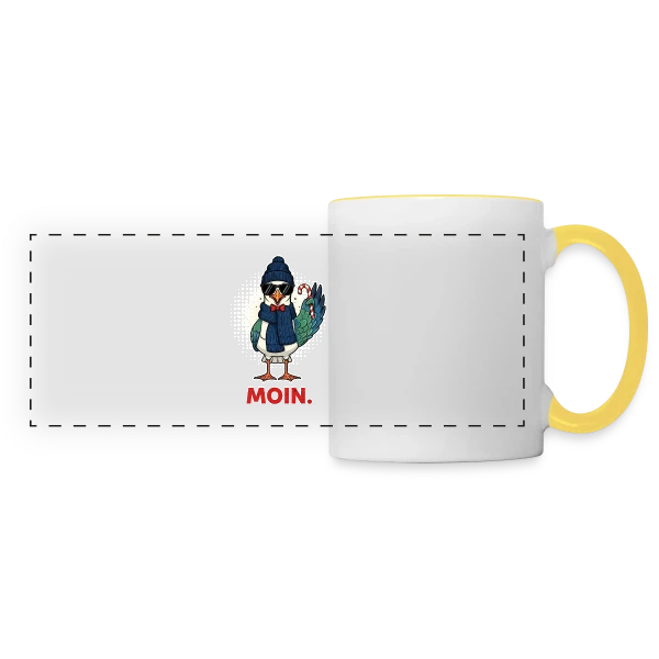 Chiffre Gagnant 2 sur Mug panoramique contrasté et blanc