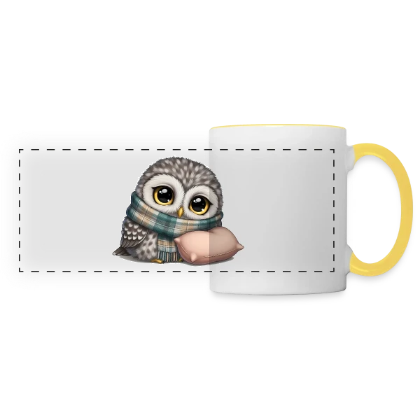 Le Numéro 1 - Design Classique sur Mug panoramique contrasté et blanc