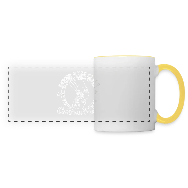 Motif Abstrait Fractal sur Mug panoramique contrasté et blanc
