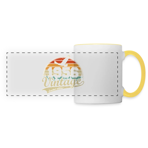 Aigle Vintage 1956 sur Mug panoramique contrasté et blanc