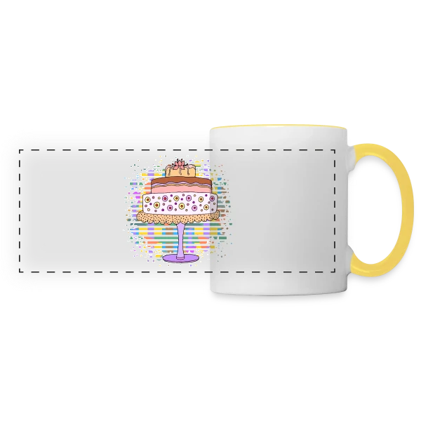 L'Élégance du Nombre 3003 sur Mug panoramique contrasté et blanc