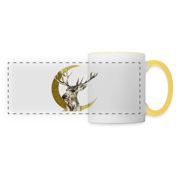Numéro 4886 : L'Énigme Stylisée sur Mug panoramique contrasté et blanc