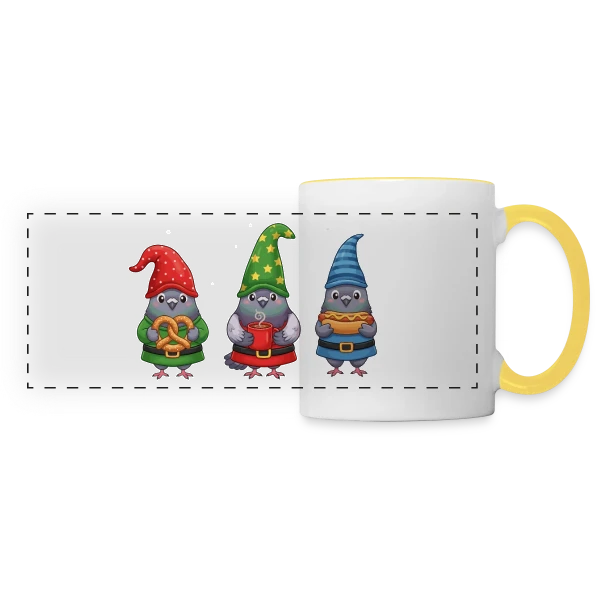 Design 'Curve' Élégant et Minimaliste sur Mug panoramique contrasté et blanc