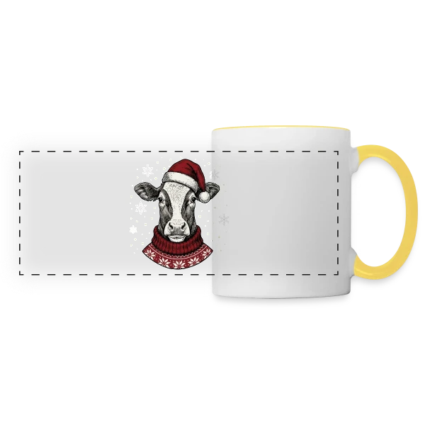 Design Abstrait 'Expression Fluide' sur Mug panoramique contrasté et blanc