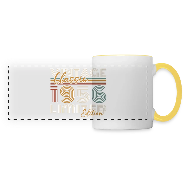 Classique Vintage 1956 Édition Limitée sur Mug panoramique contrasté et blanc