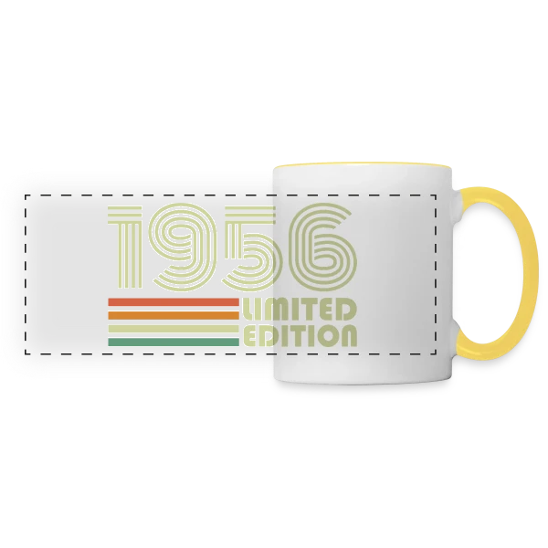 Année 1956 Édition Limitée sur Mug panoramique contrasté et blanc
