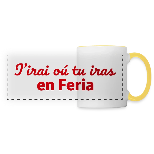 Esprit Feria Festive sur Mug panoramique contrasté et blanc