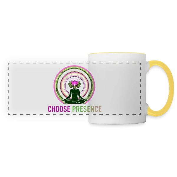 Choisissez la Présence sur Mug panoramique contrasté et blanc
