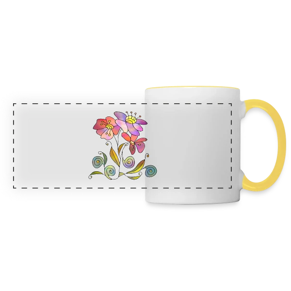 Esprit Libre sur Mug panoramique contrasté et blanc
