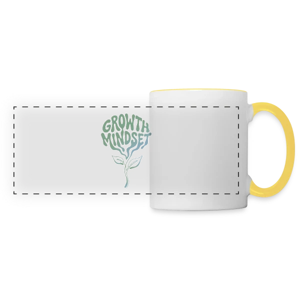 Mentalité de Croissance sur Mug panoramique contrasté et blanc