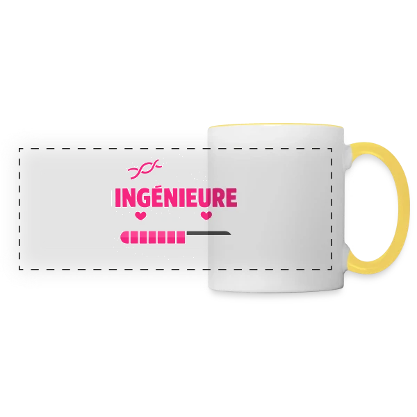 Harmonie Désordonnée sur Mug panoramique contrasté et blanc