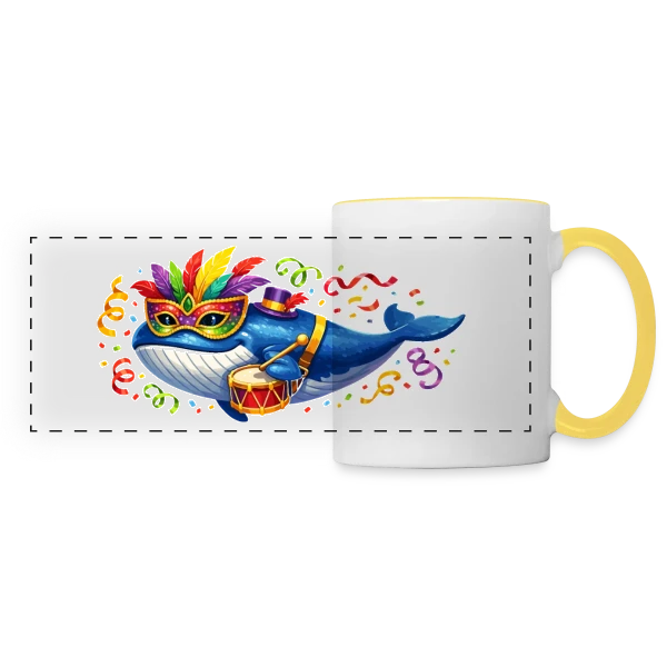 Géométrie Mystique sur Mug panoramique contrasté et blanc