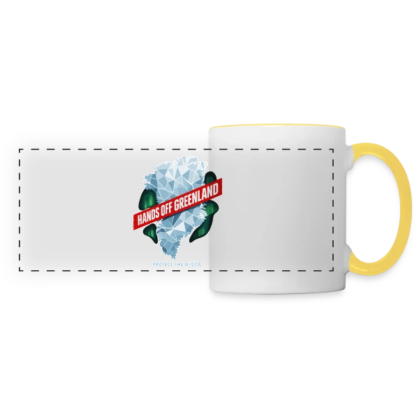 Mystère Aléatoire sur Mug panoramique contrasté et blanc