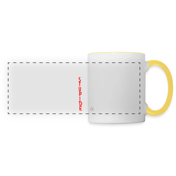 Le Numéro Huit sur Mug panoramique contrasté et blanc