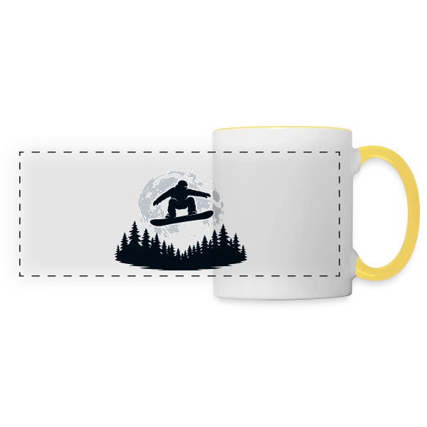 Rythmes Graphiques Uniques sur Mug panoramique contrasté et blanc
