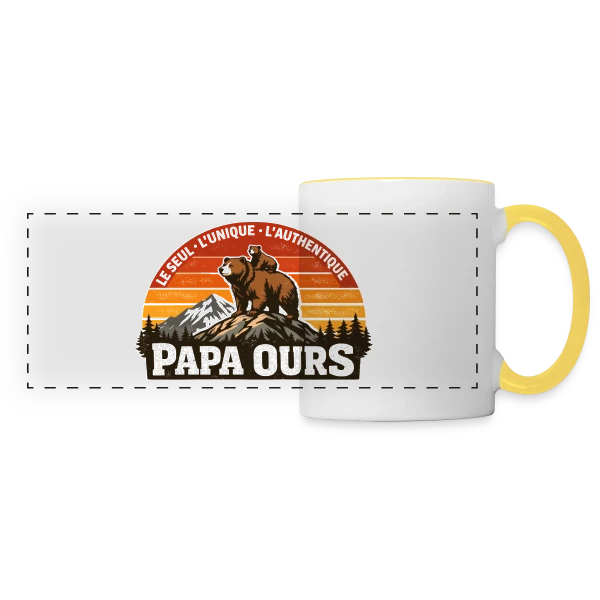Design Mystère Abstrakt sur Mug panoramique contrasté et blanc