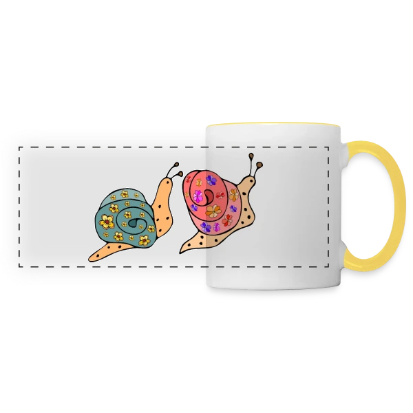 Le Chiffre Secret 4758 sur Mug panoramique contrasté et blanc