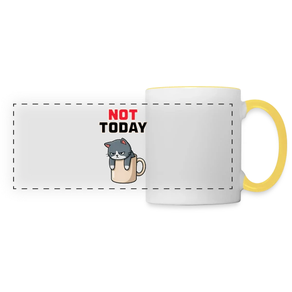 Aujourd'hui, Non. sur Mug panoramique contrasté et blanc