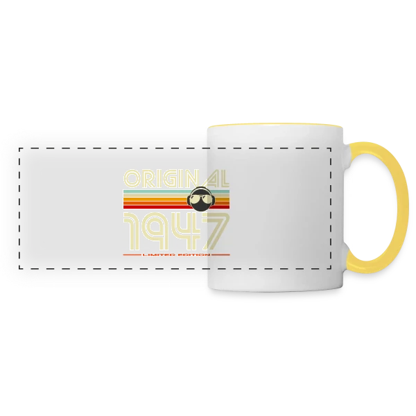 Original 1947 Édition Limitée sur Mug panoramique contrasté et blanc