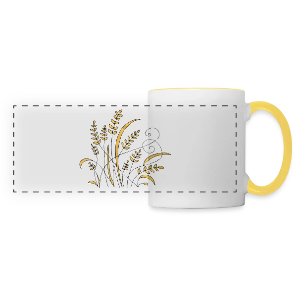 Mystère Numérique 4135 sur Mug panoramique contrasté et blanc