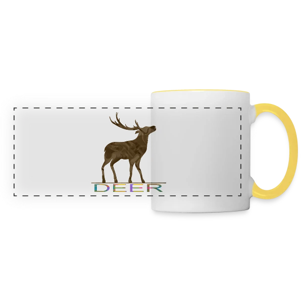 L'Énigme du 4442 sur Mug panoramique contrasté et blanc