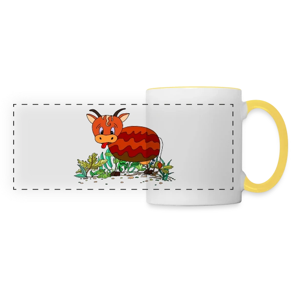 L'Élégance Numérique 851 sur Mug panoramique contrasté et blanc