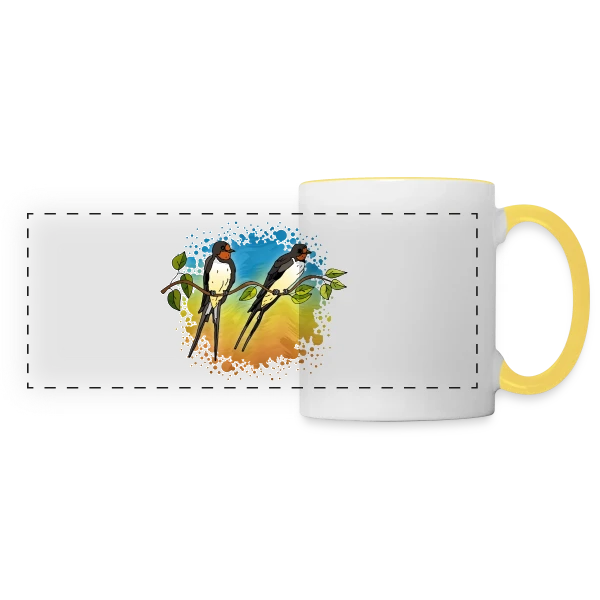 Numéro Mystique 4195 sur Mug panoramique contrasté et blanc
