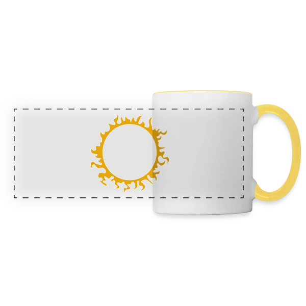 Le Motif de Dos de Kyo sur Mug panoramique contrasté et blanc