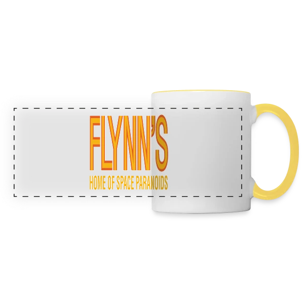 Flynn's Space Paranoids : Hommage Rétro-Gaming sur Mug panoramique contrasté et blanc