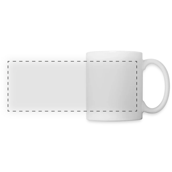 Maquette de Mug panoramique contrasté et blanc à personnaliser