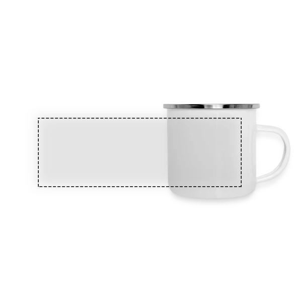 Maquette de Mug panoramique émaillé à personnaliser
