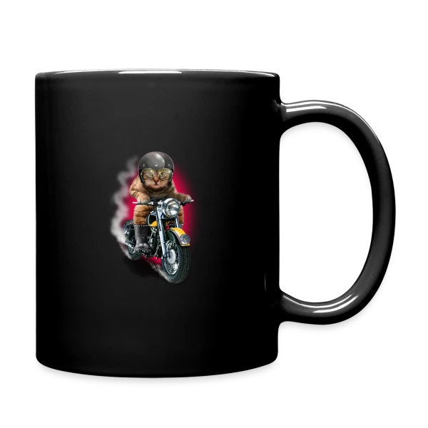Chat Motard : L'Esprit Libre sur Mug uni