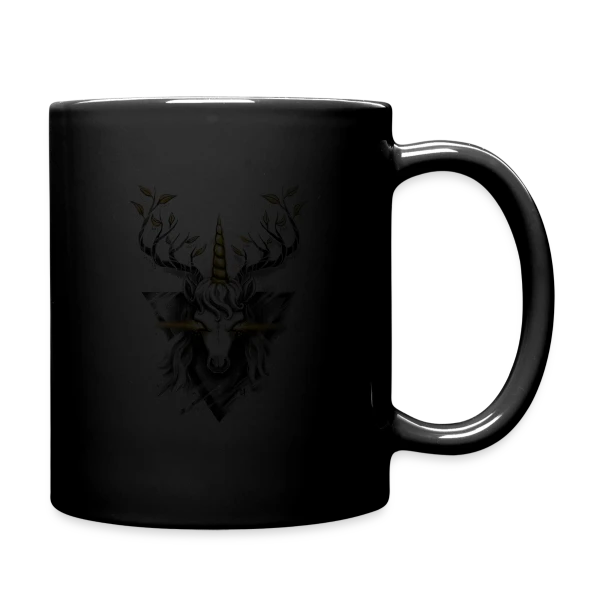 Cerf Licorne Doré sur Mug uni