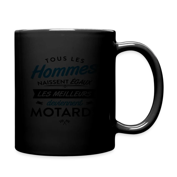 Moto Humour : Naissent Égaux, Meilleurs Motards sur Mug uni