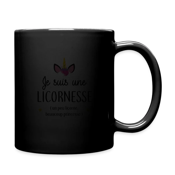 Licornesse : Moitié Licorne, Moitié Princesse sur Mug uni