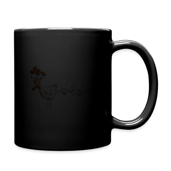 Attention, projectile poule ! Humour basse-cour sur Mug uni