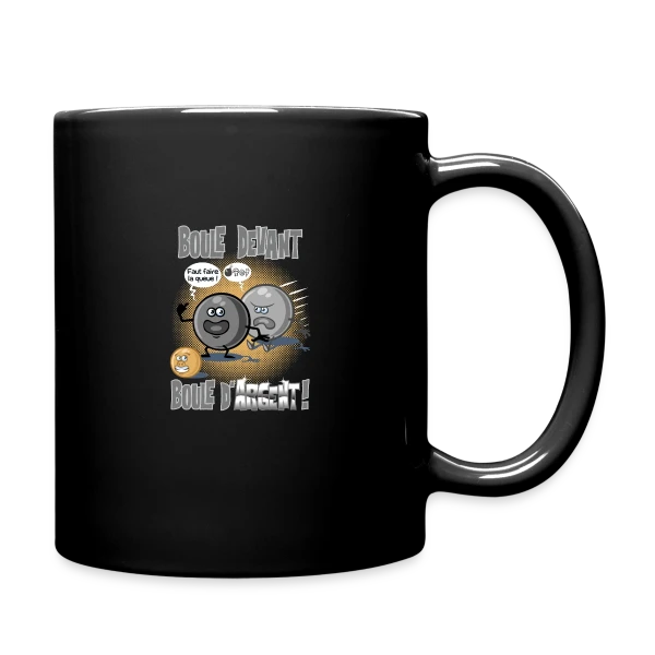 Boule devant boule d'argent - Pétanque sur Mug uni