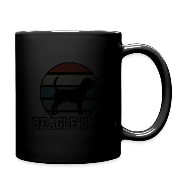 Papa Beagle Rétro sur Mug uni