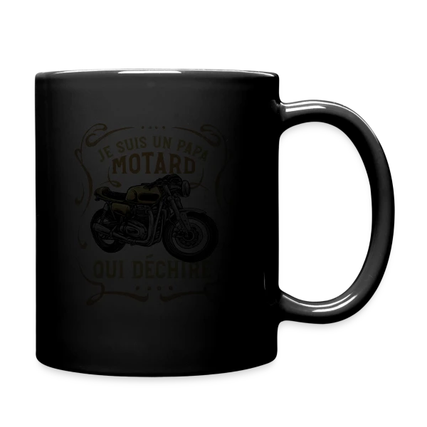 Papa Motard Qui Déchire - Cadeau Humour Moto sur Mug uni