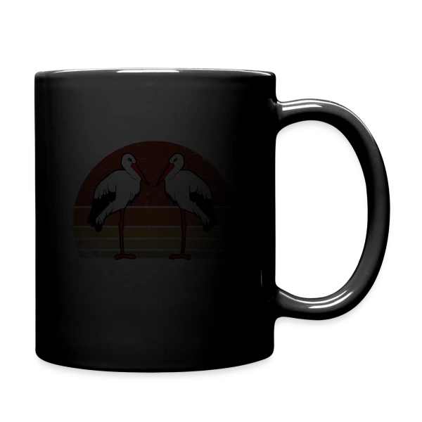 Cigognes Alsace Rétro Sunset sur Mug uni