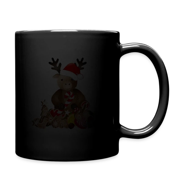 Renne de Noël Adorable avec Chapeau sur Mug uni