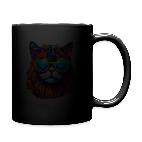 Chat Hippie Psychédélique sur Mug uni
