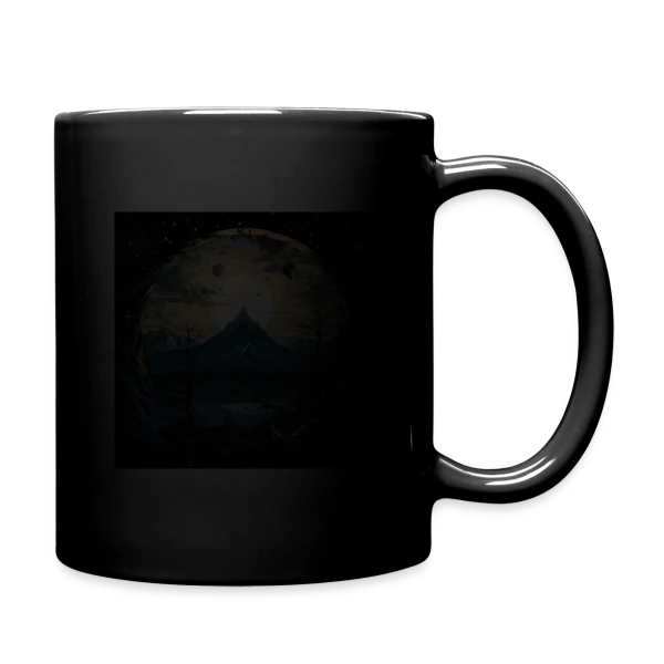 Paysage Montagneux sous la Lune sur Mug uni