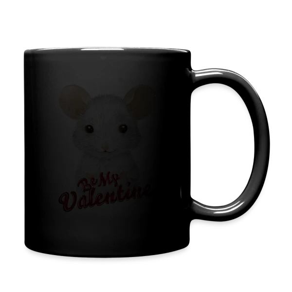 Adorable Souris Blanche de la Saint-Valentin sur Mug uni