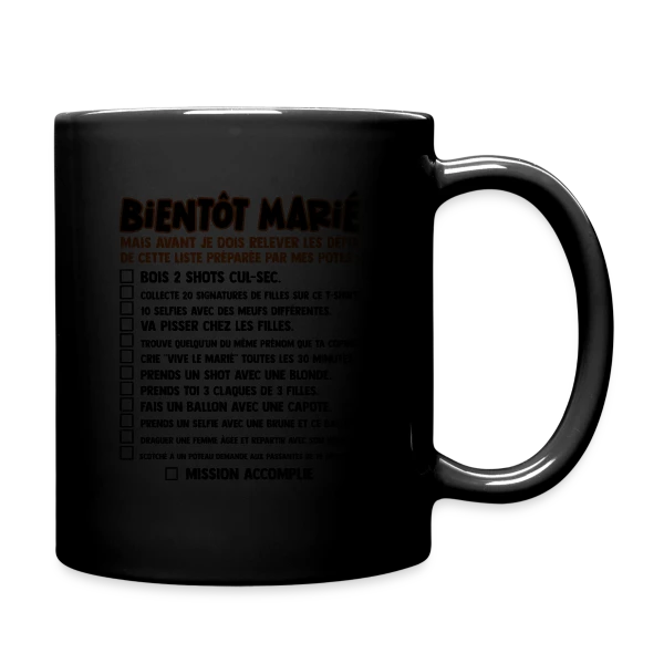 Défis EVG Futur Marié sur Mug uni