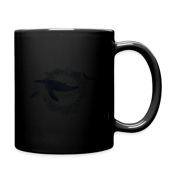 Baleine Bleue et Récif Corallien - Style Aquarelle sur Mug uni