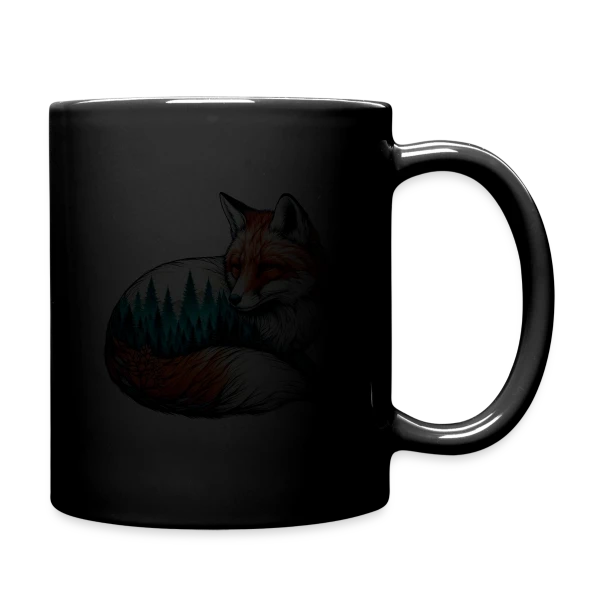 Renard Forêt Enchantée sur Mug uni