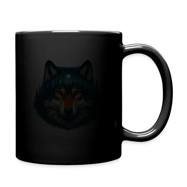 Loup Forêt Étoilée sur Mug uni