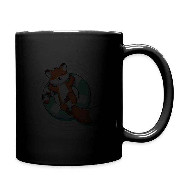 Renard Chill' en Bouée Tropicale sur Mug uni