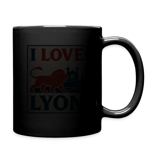 Fierté Lyonnaise Lion Vintage sur Mug uni